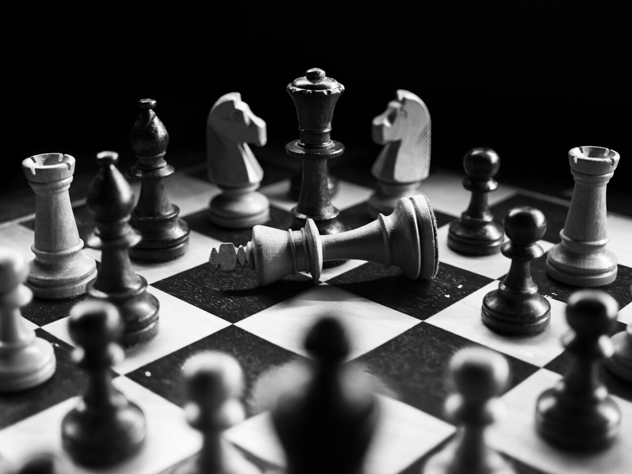 chess pieces on board